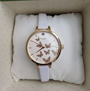 Kate Spade Watch with White Leather Strap
